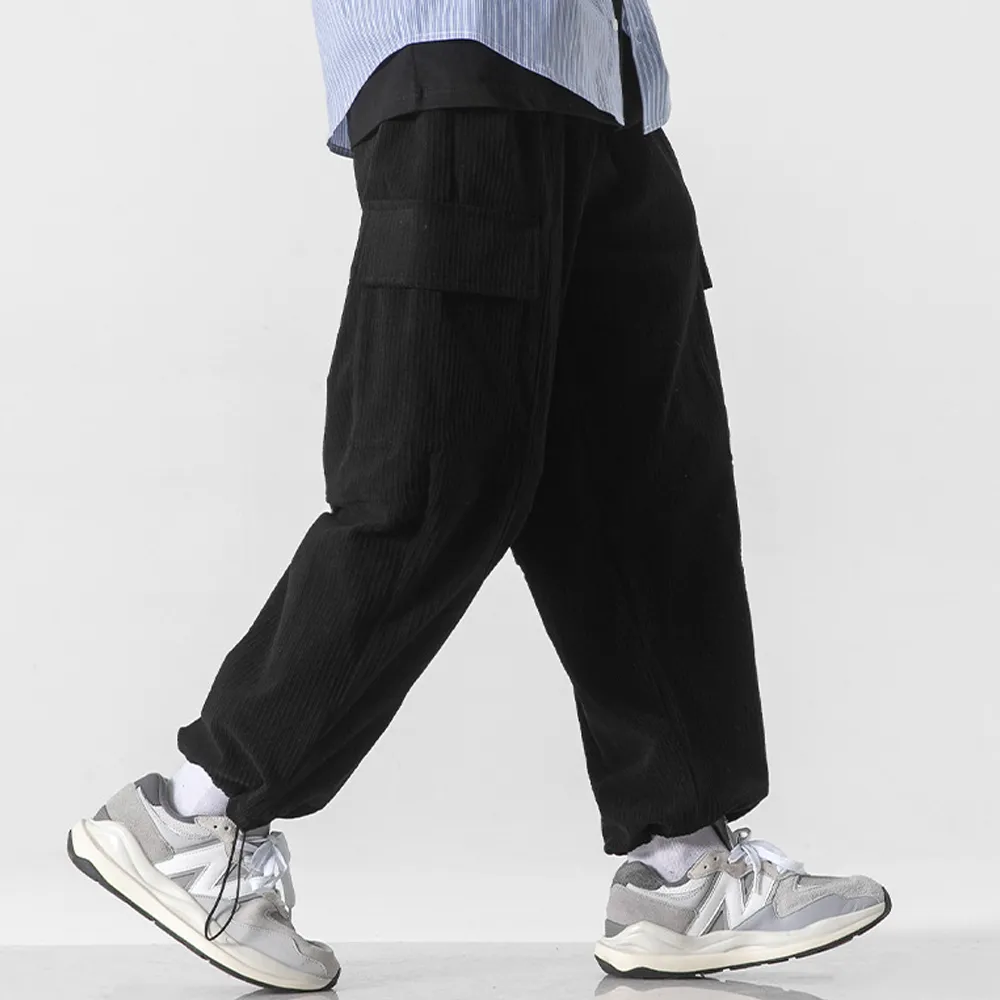 Japanese Thickened Corduroy Loose Sweatpants