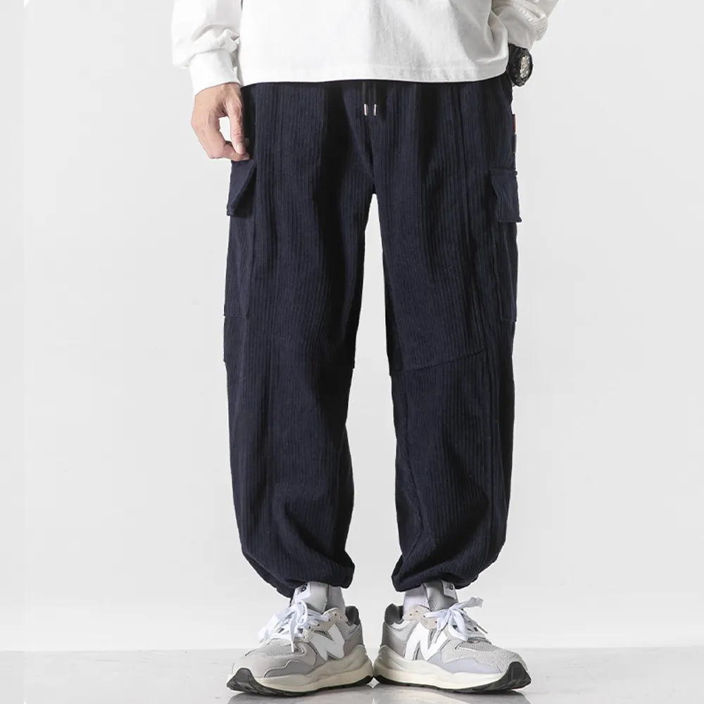 Japanese Thickened Corduroy Loose Sweatpants