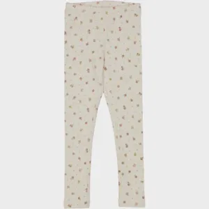 Jersey Leggings in Chalk Flowers