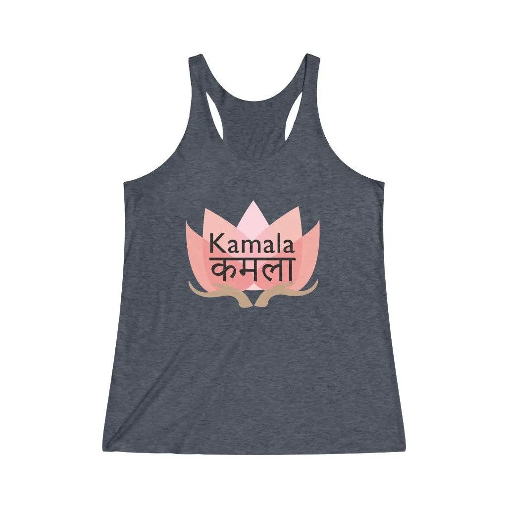 KAMALA LOTUS© - Women's Tri-Blend Racerback Tank