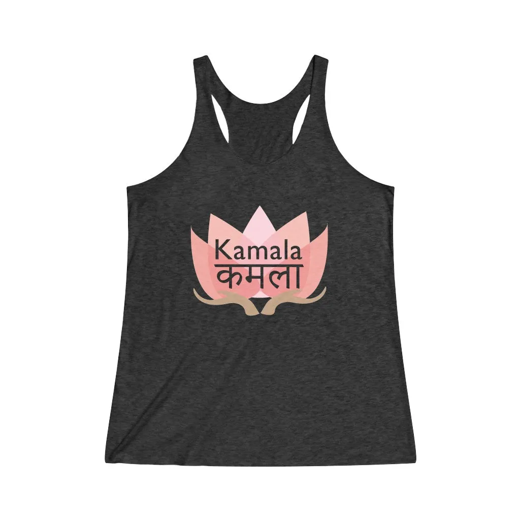 KAMALA LOTUS© - Women's Tri-Blend Racerback Tank