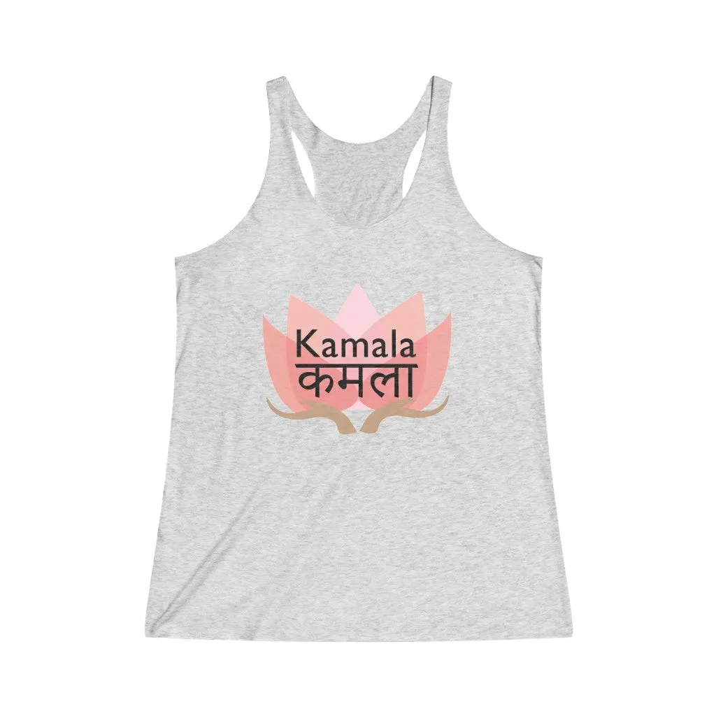 KAMALA LOTUS© - Women's Tri-Blend Racerback Tank