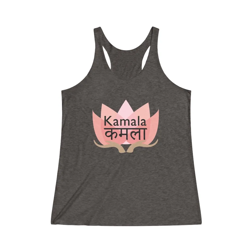 KAMALA LOTUS© - Women's Tri-Blend Racerback Tank