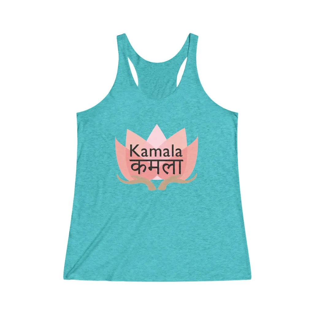 KAMALA LOTUS© - Women's Tri-Blend Racerback Tank