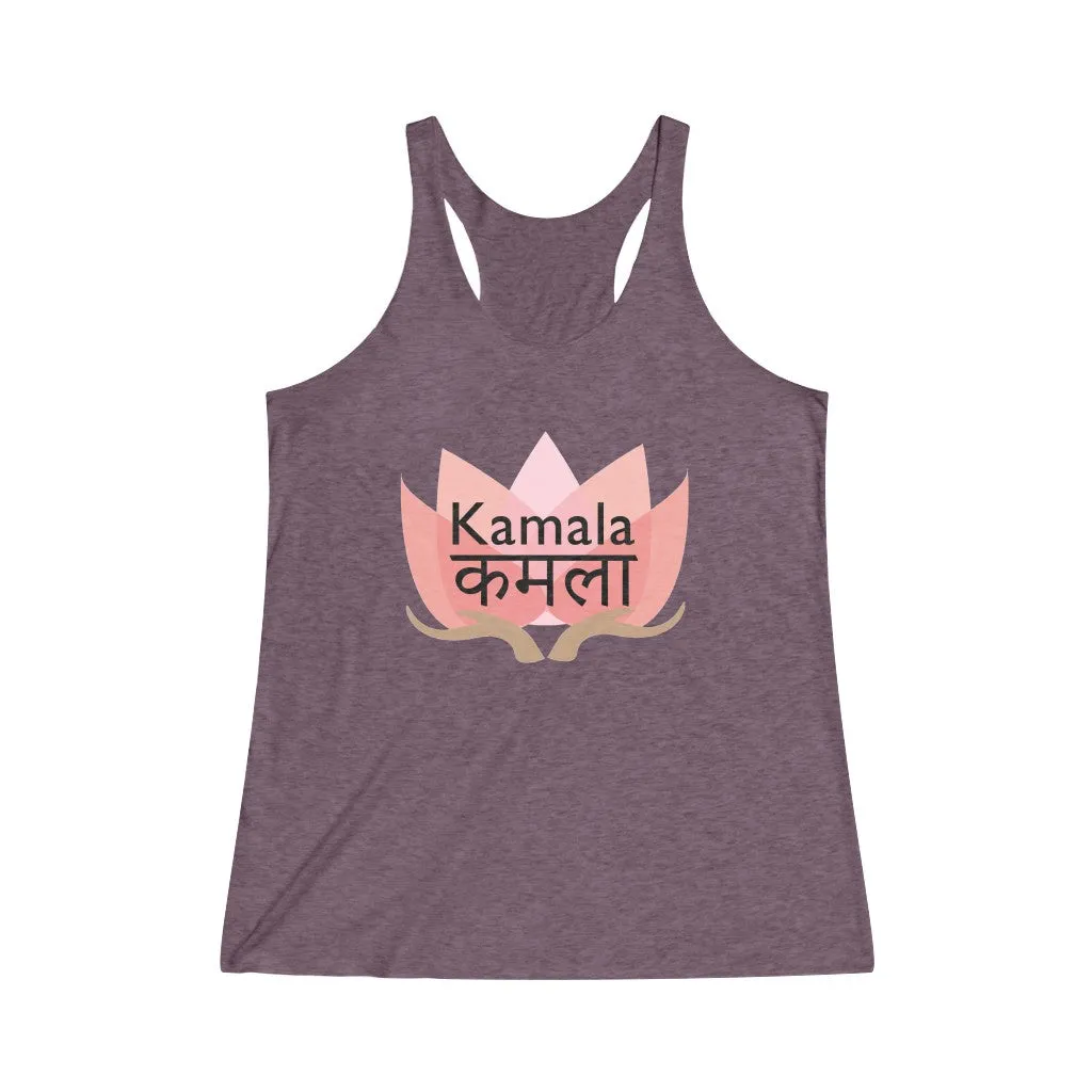KAMALA LOTUS© - Women's Tri-Blend Racerback Tank