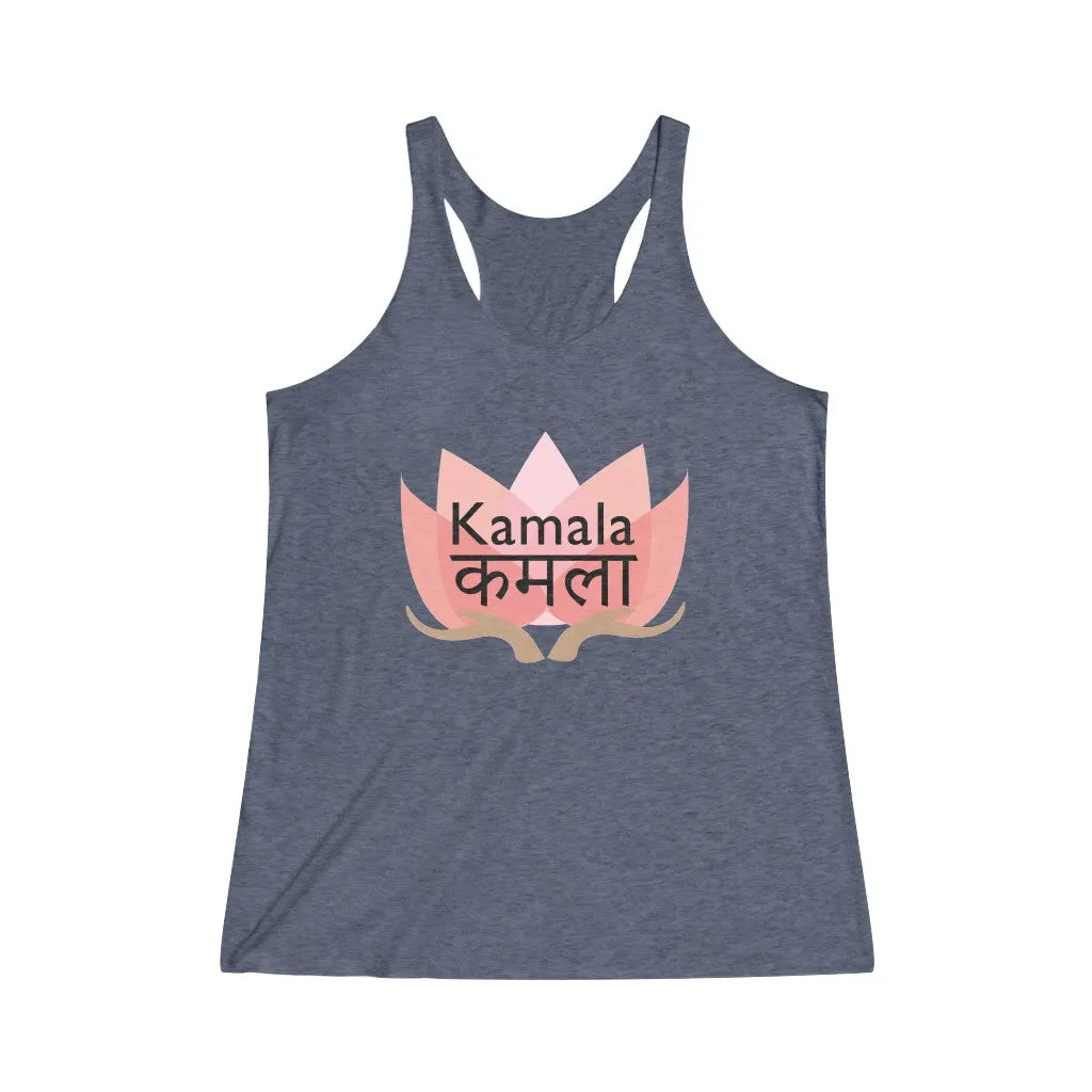 KAMALA LOTUS© - Women's Tri-Blend Racerback Tank