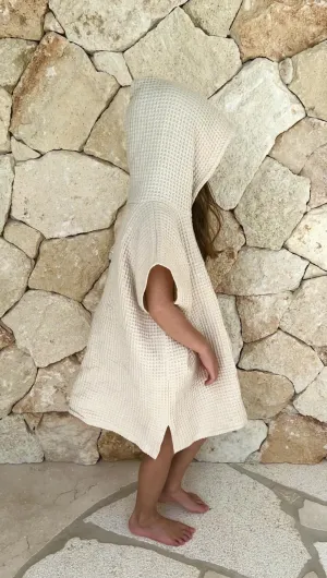 Kids Sand Waffle Poncho