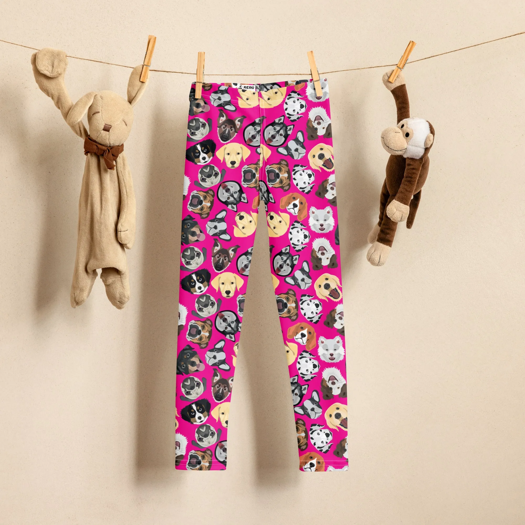 Kids/Youth Puppy Faces Leggings