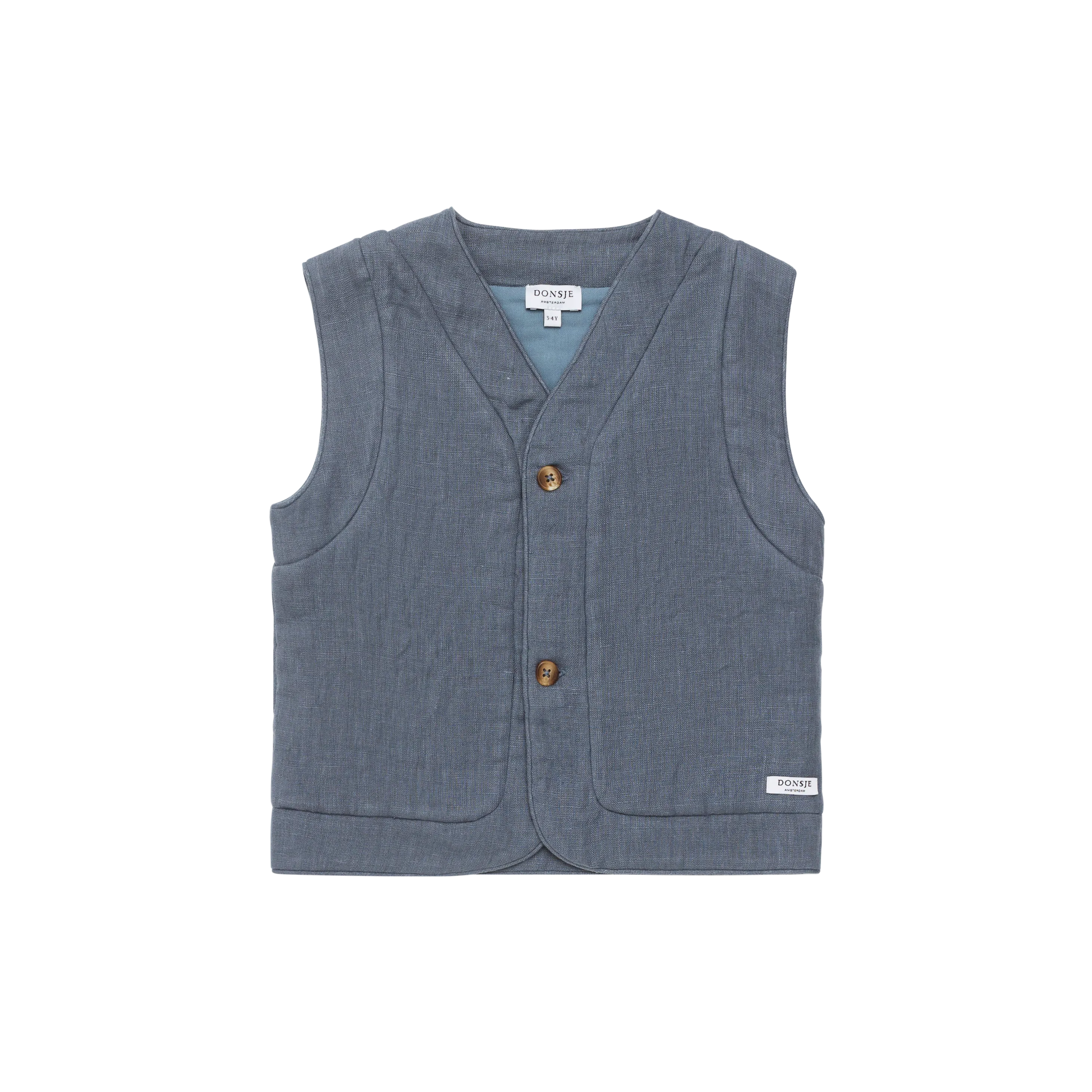 Larsel Linen Gilet | Groom | Dark Spruce