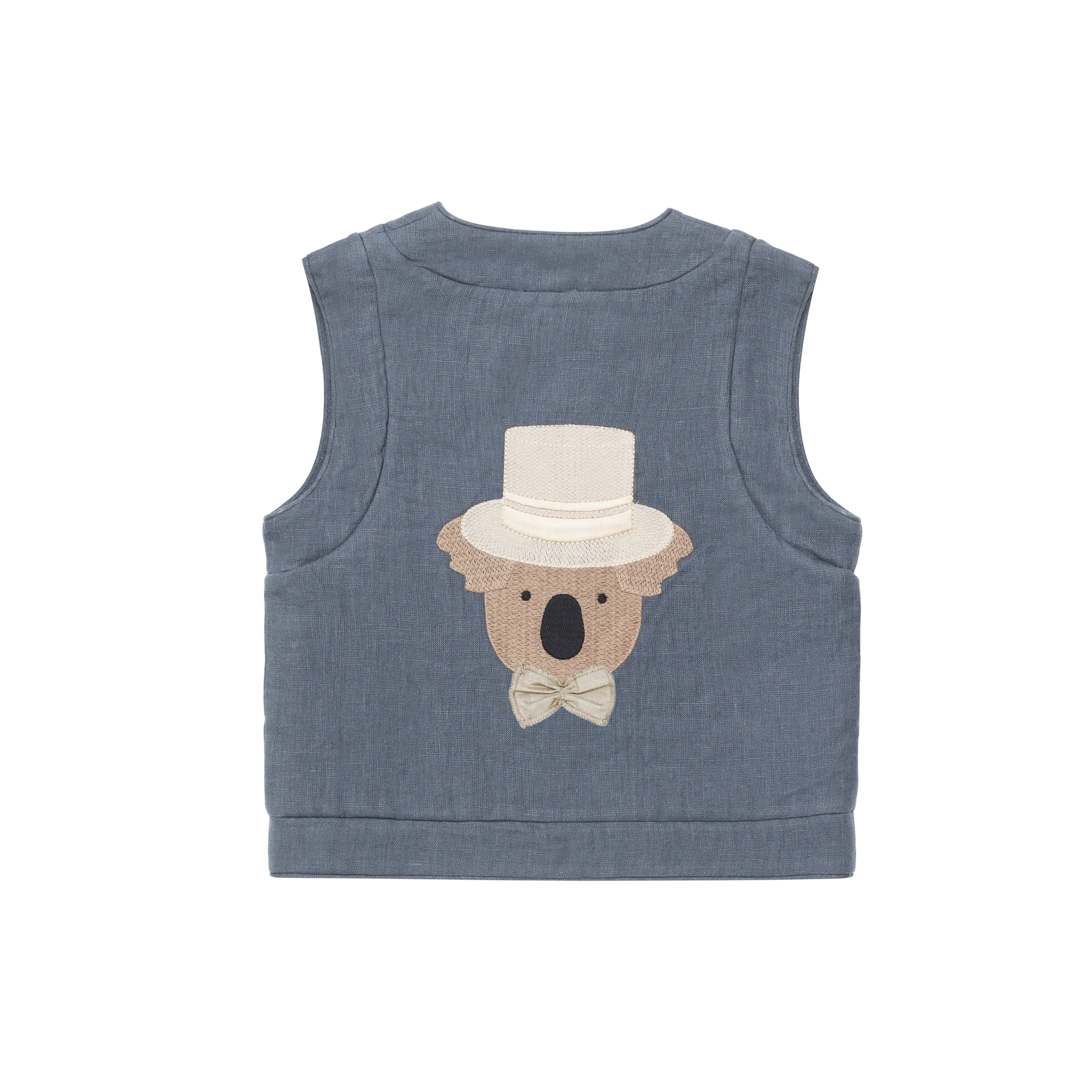 Larsel Linen Gilet | Groom | Dark Spruce