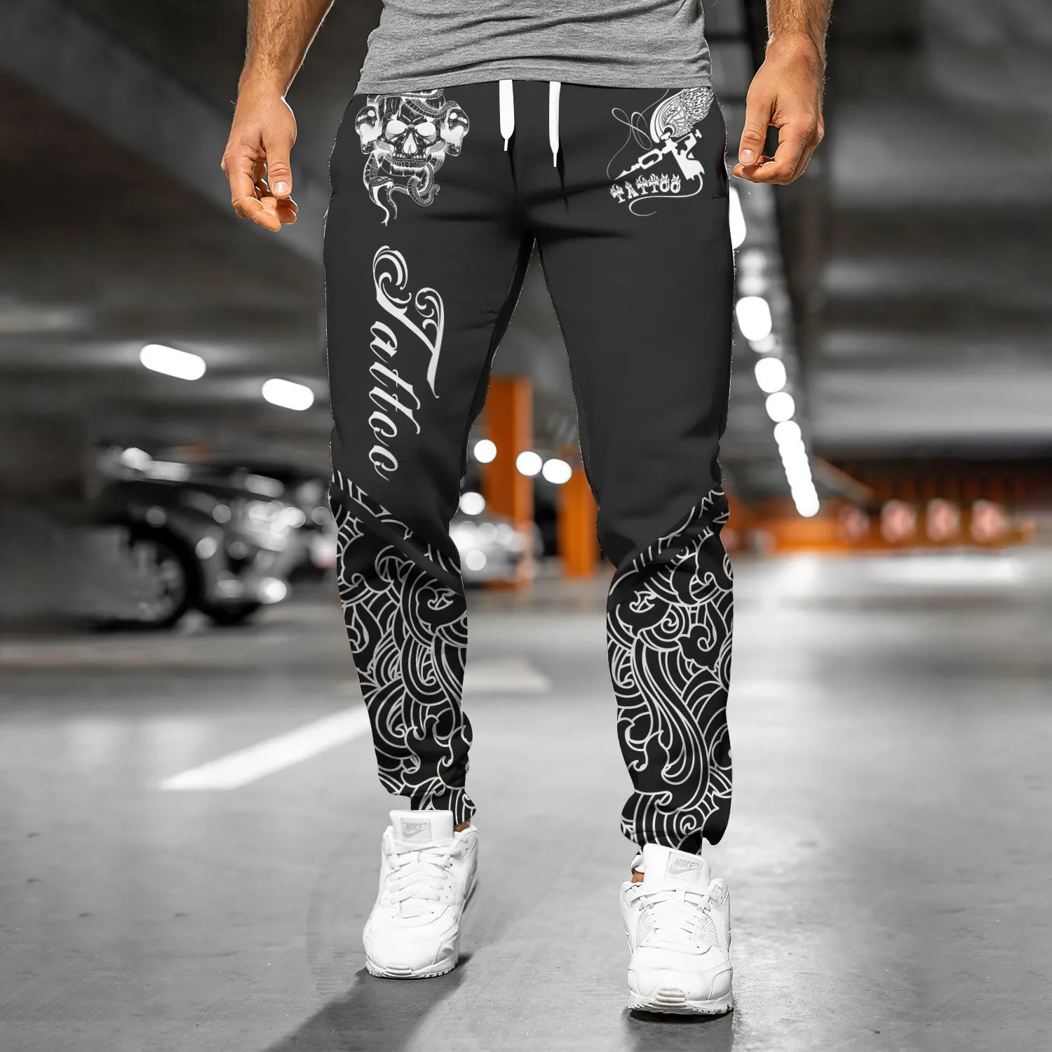 Latest Tattoo Fashion 3D Sweatpants Tattoo Machine Jogger
