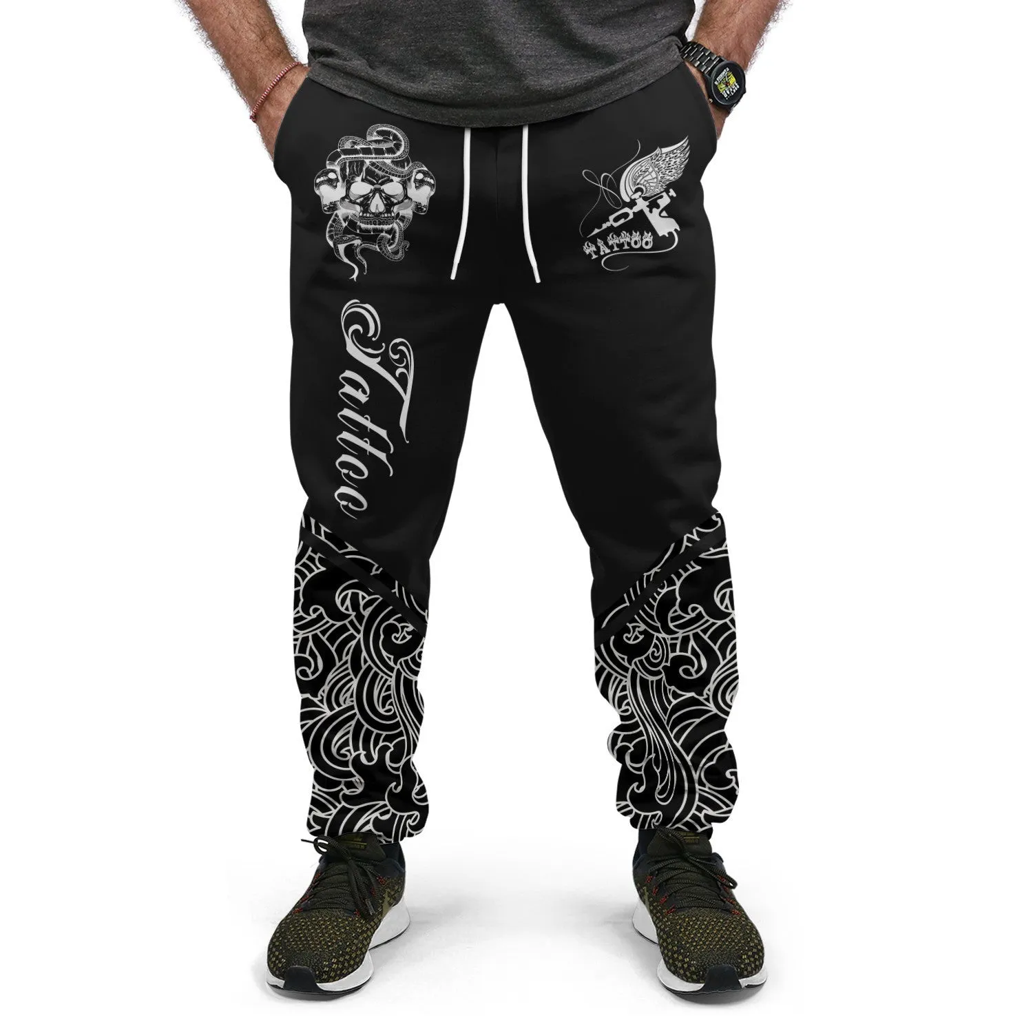 Latest Tattoo Fashion 3D Sweatpants Tattoo Machine Jogger