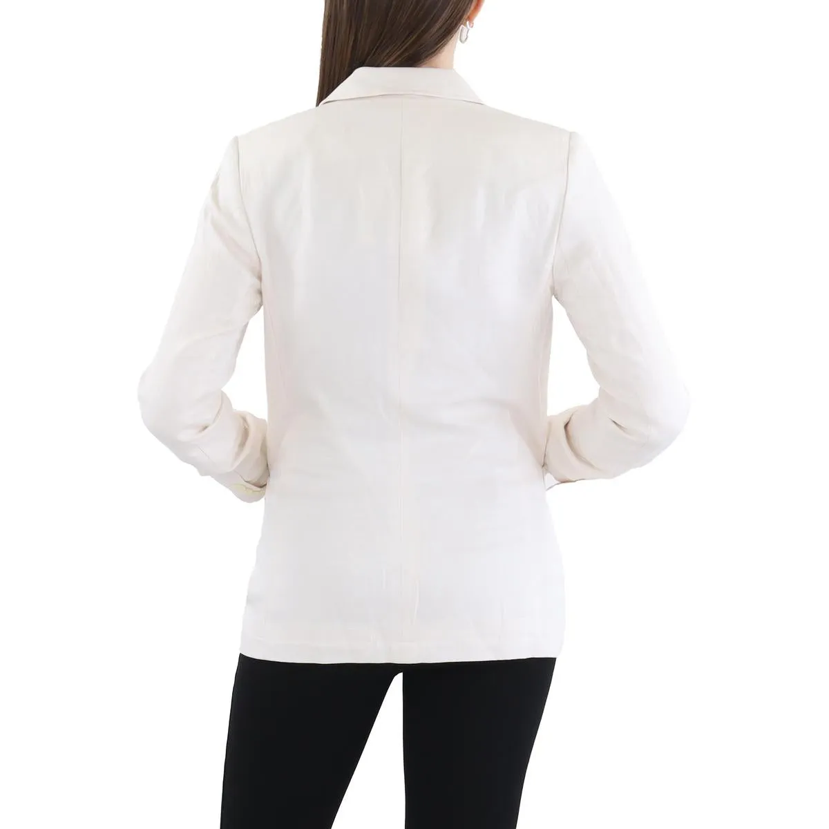Lauren Ralph Lauren Womens Shoulder Pads Long Sleeve Two-Button Blazer