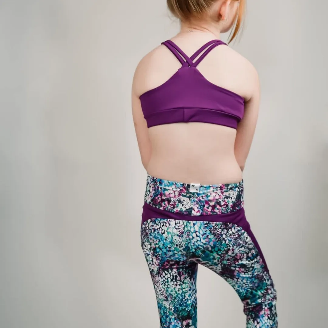 Lil Tornado Top - light weight black flex with mystery print straps