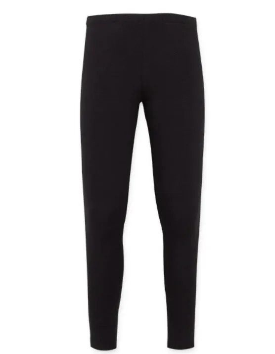 Losan Girls Black Cotton Basic Leggings : Sizes 4-16