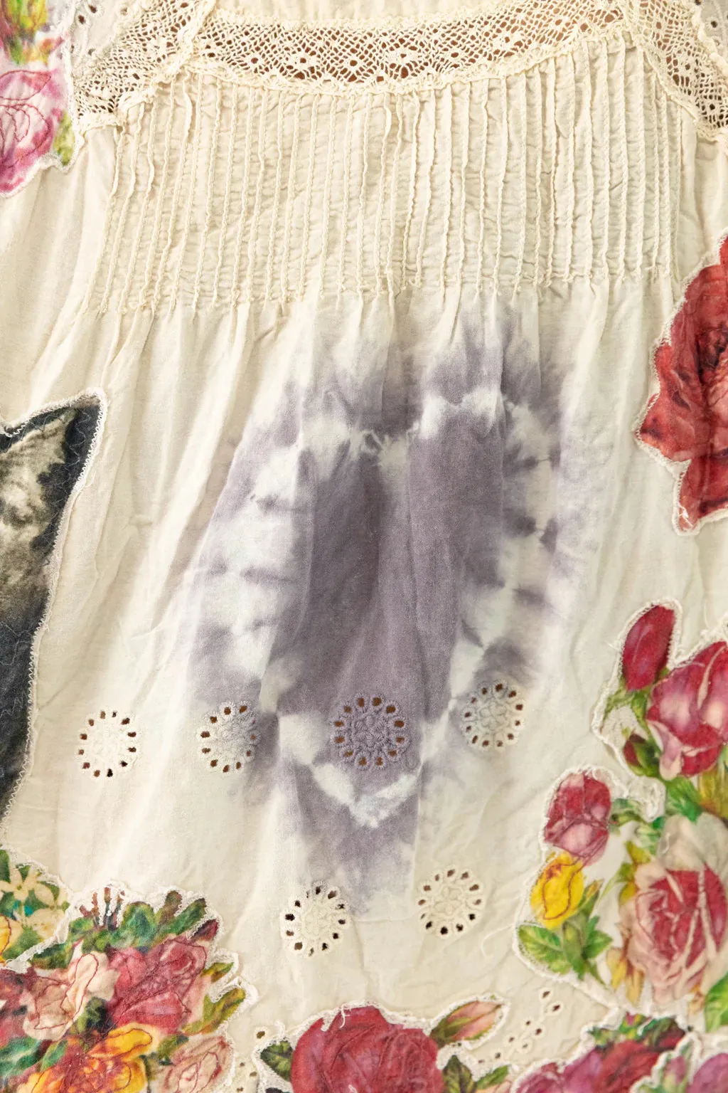Magnolia Pearl Pink Applique Clementine Tank Top 275 Moonlight Floral White NEW