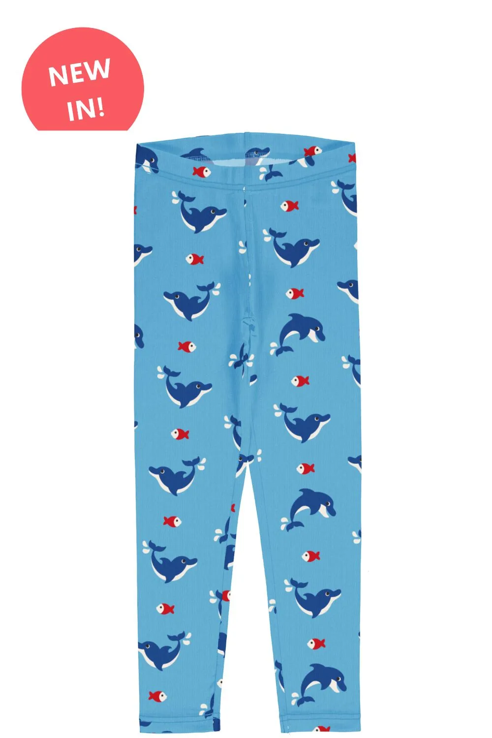 Maxomorra Organic Children's Leggings-Dolphin Leggings