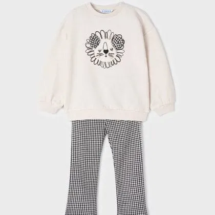 Mayoral 'Checked Lion' Two Piece Set
