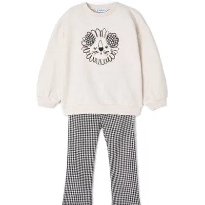 Mayoral 'Checked Lion' Two Piece Set