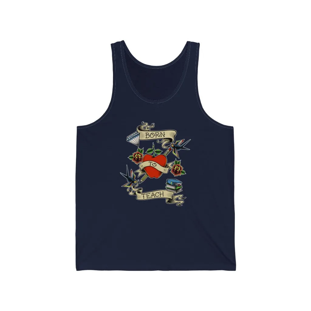 Men's Born to Teach Jersey Tank