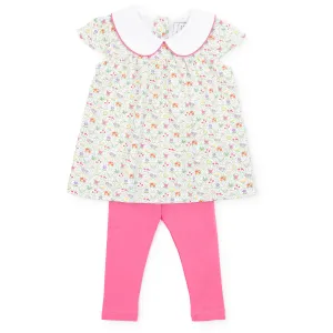 Minden Girls' Pima Cotton Legging Set - Garden Floral