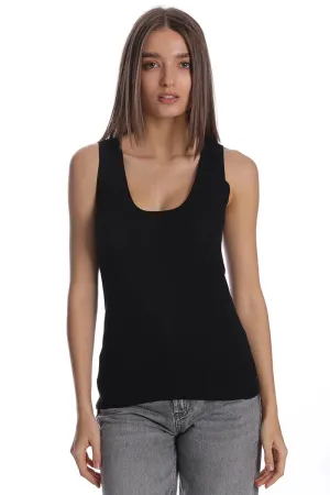 Minnie Rose Cotton Scoop Neck Tank