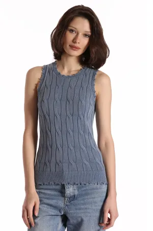Minnie Rose Stone Wash Cable Tank