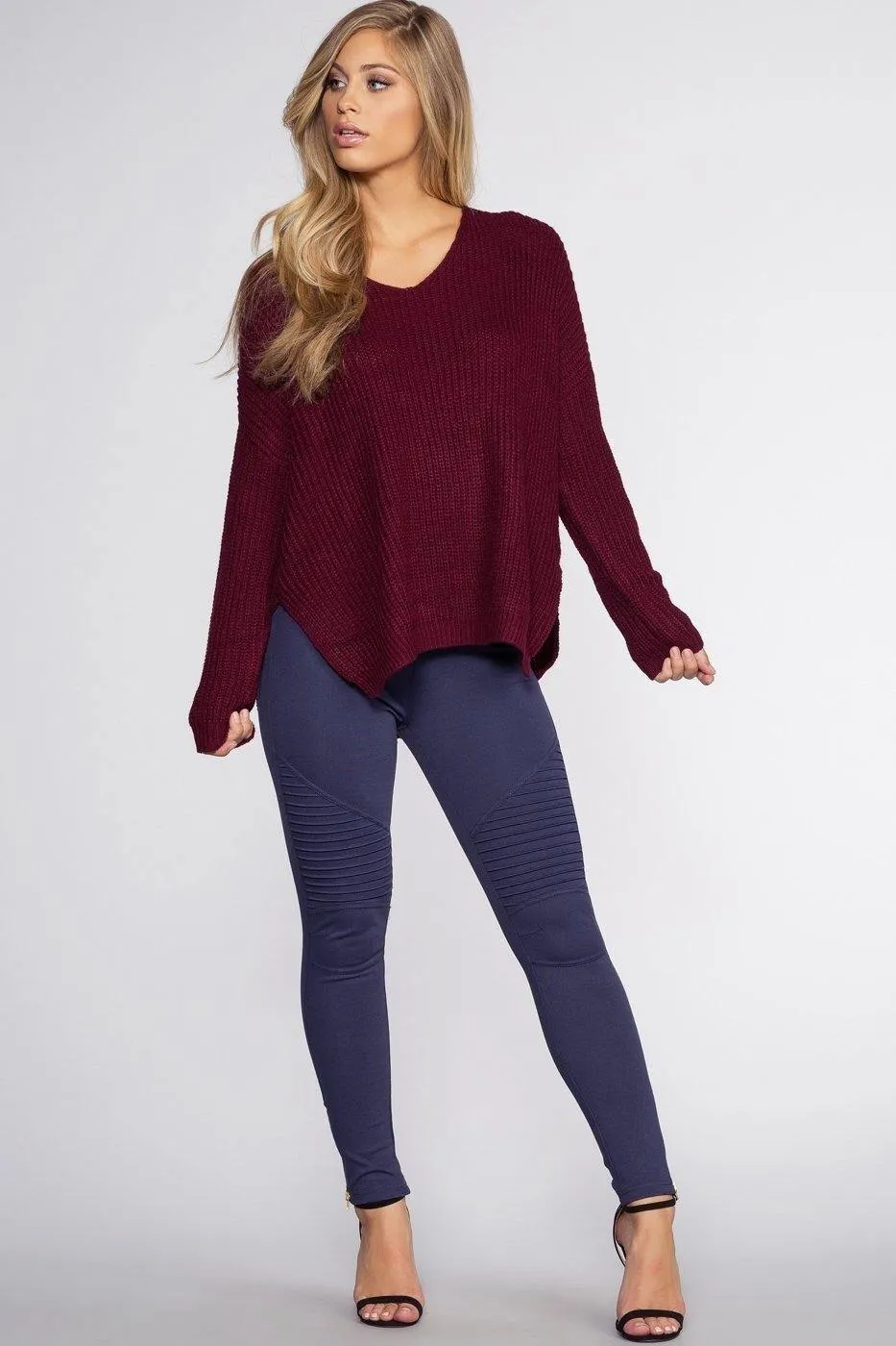 Navy Blue Motto Jeggings
