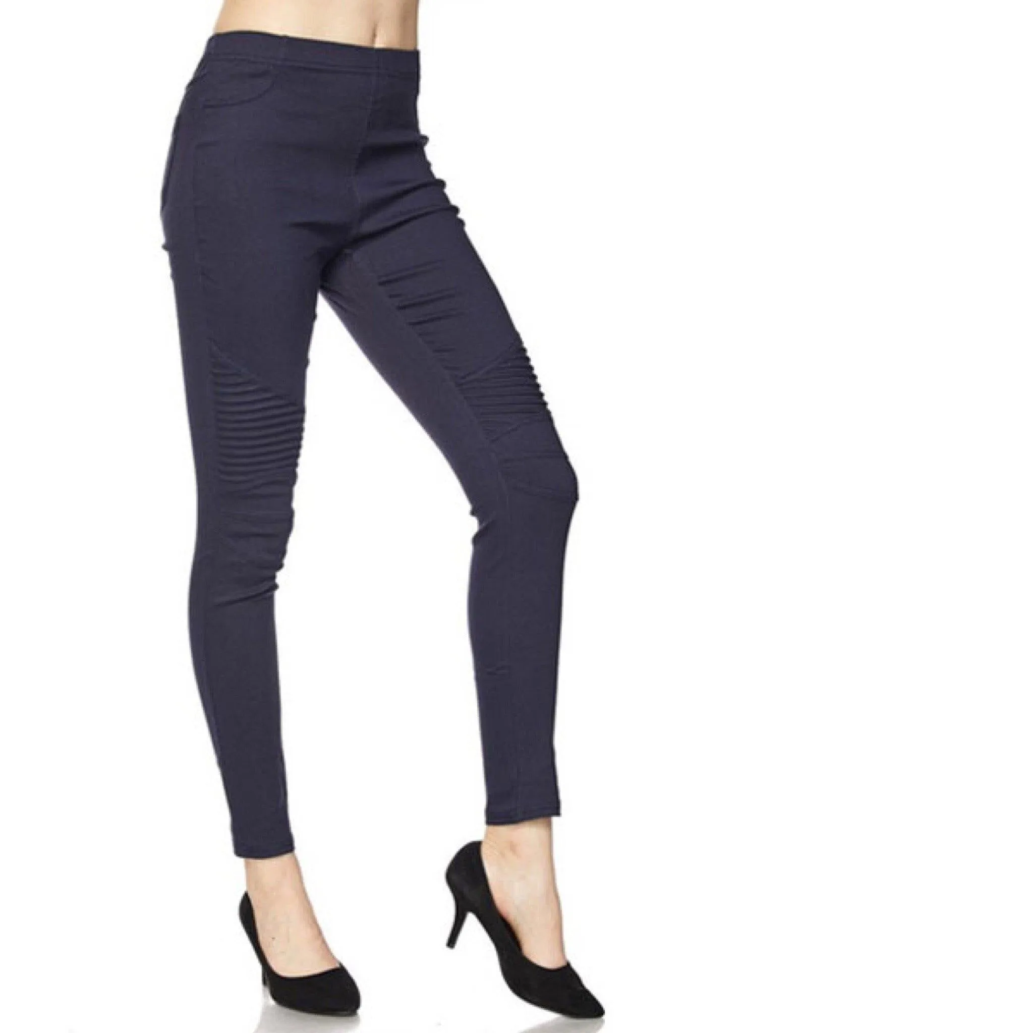 Navy Blue Motto Jeggings