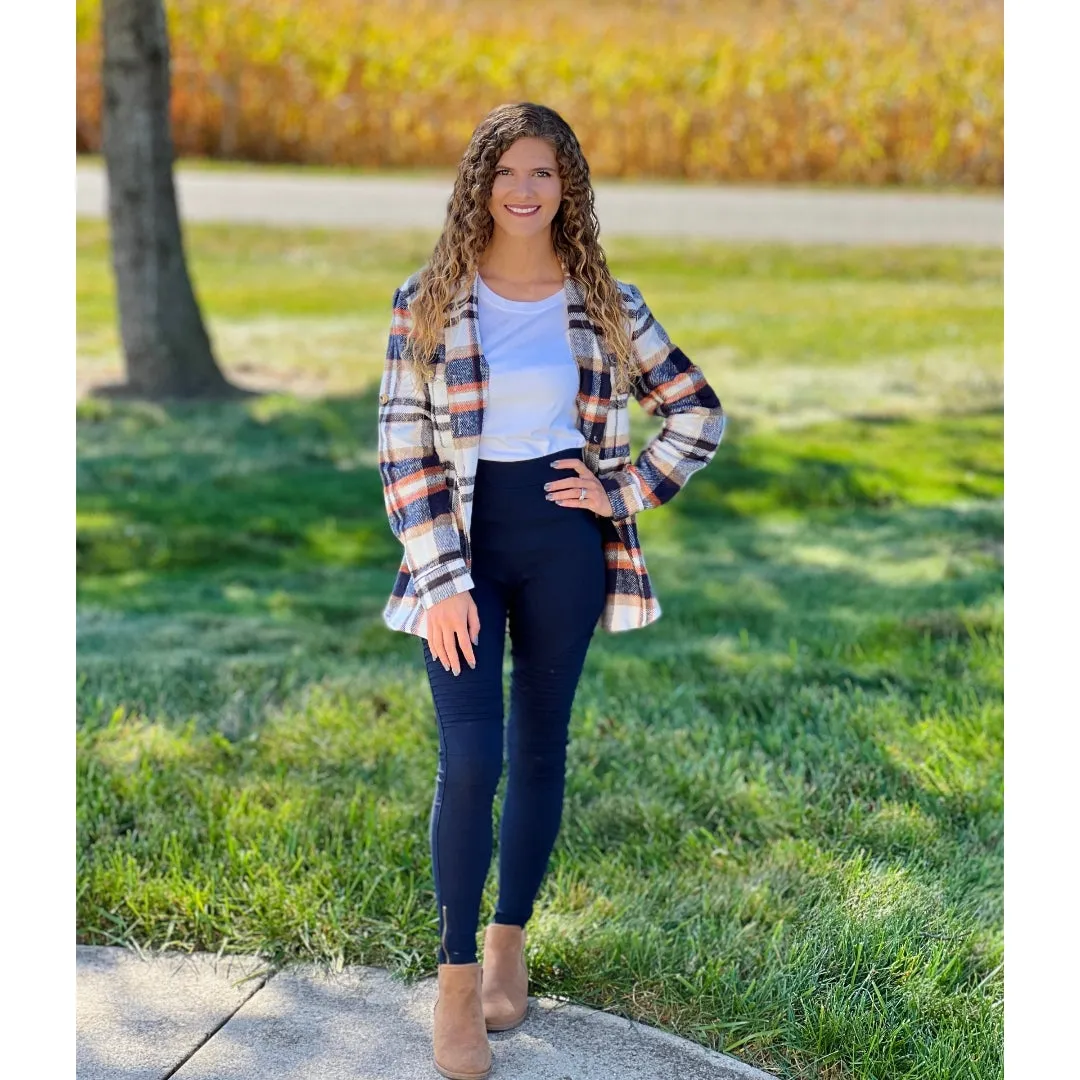Navy Blue Motto Jeggings
