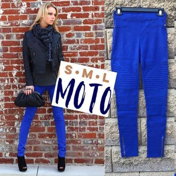 Navy Blue Motto Jeggings