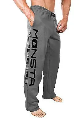 NEW Mens Workout MONSTA UNLEASH Sweatpants Bodybuilding Clothing Sweat Pants