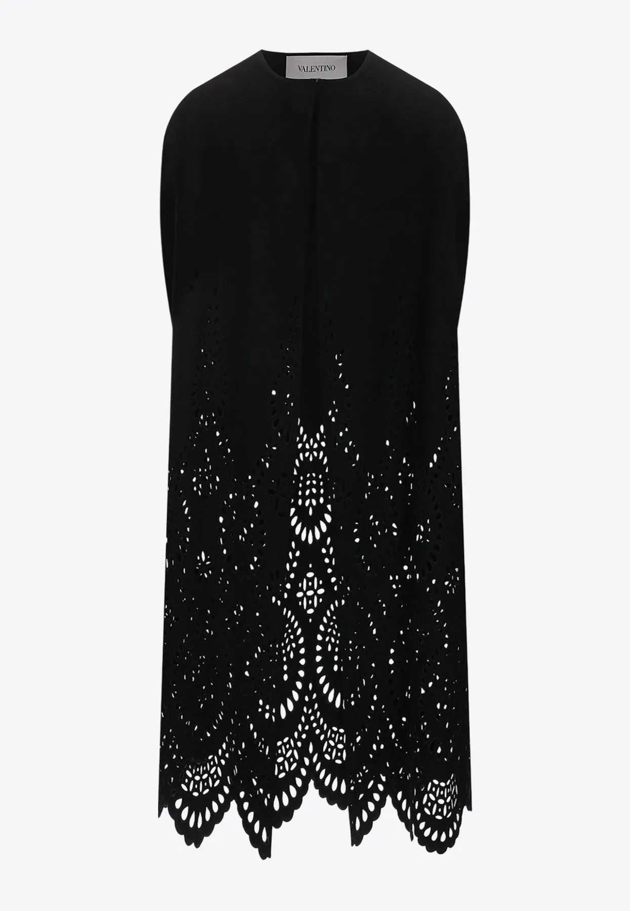 Openwork Wool and Cashmere Cape