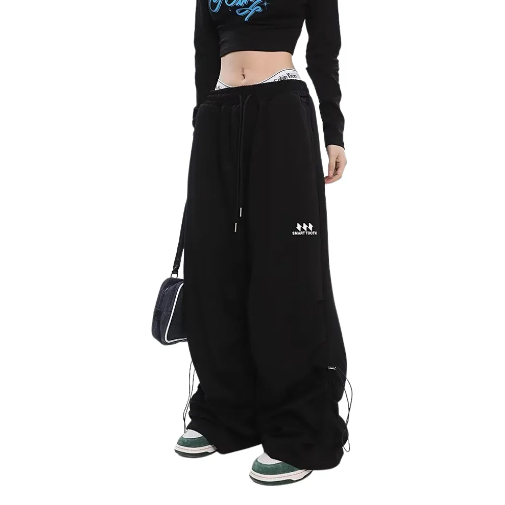 Oversized Solid Drawstring Sweatpants