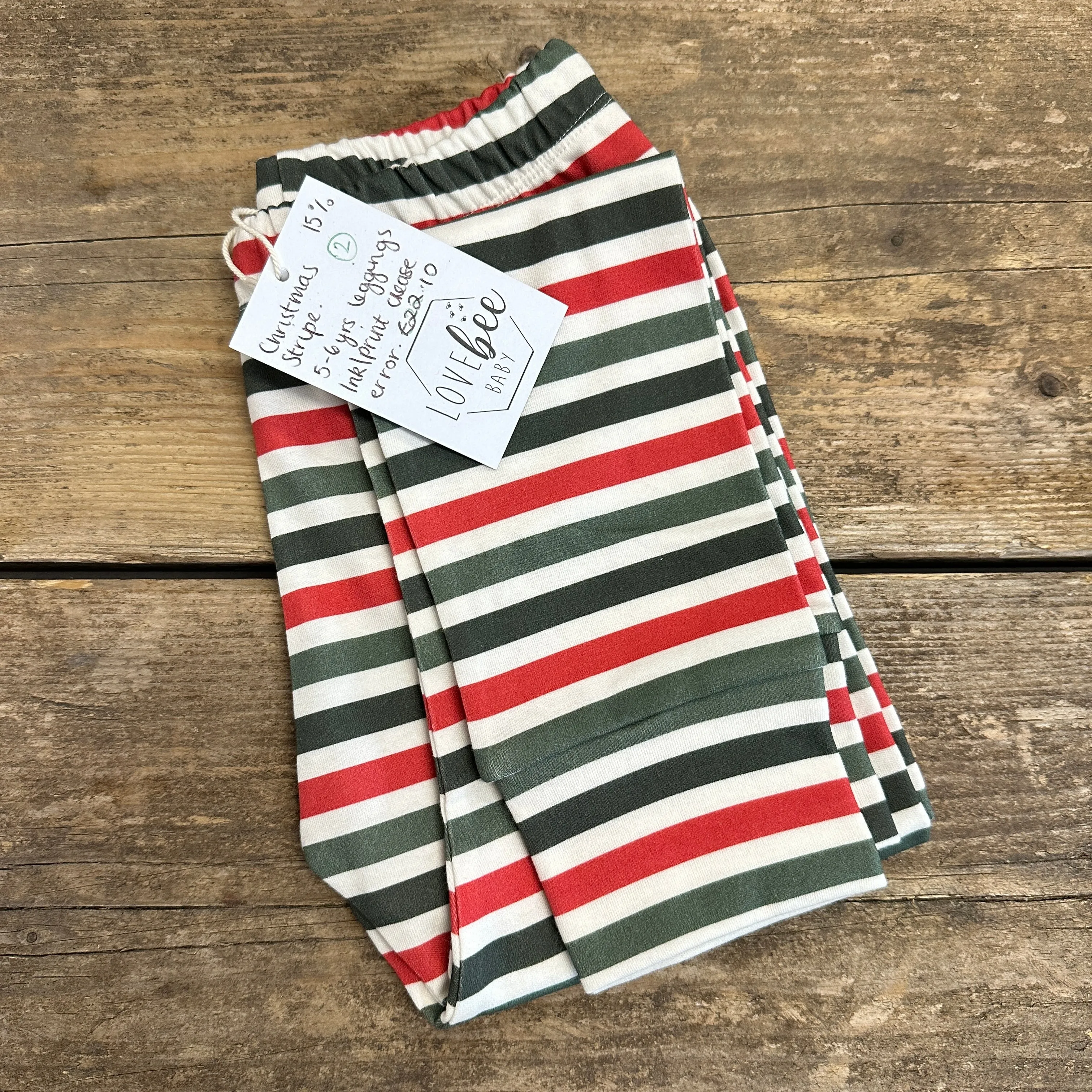 Perfectly Imperfect #2   #3 | Christmas Stripe Slim Leggings | 5-6 Years