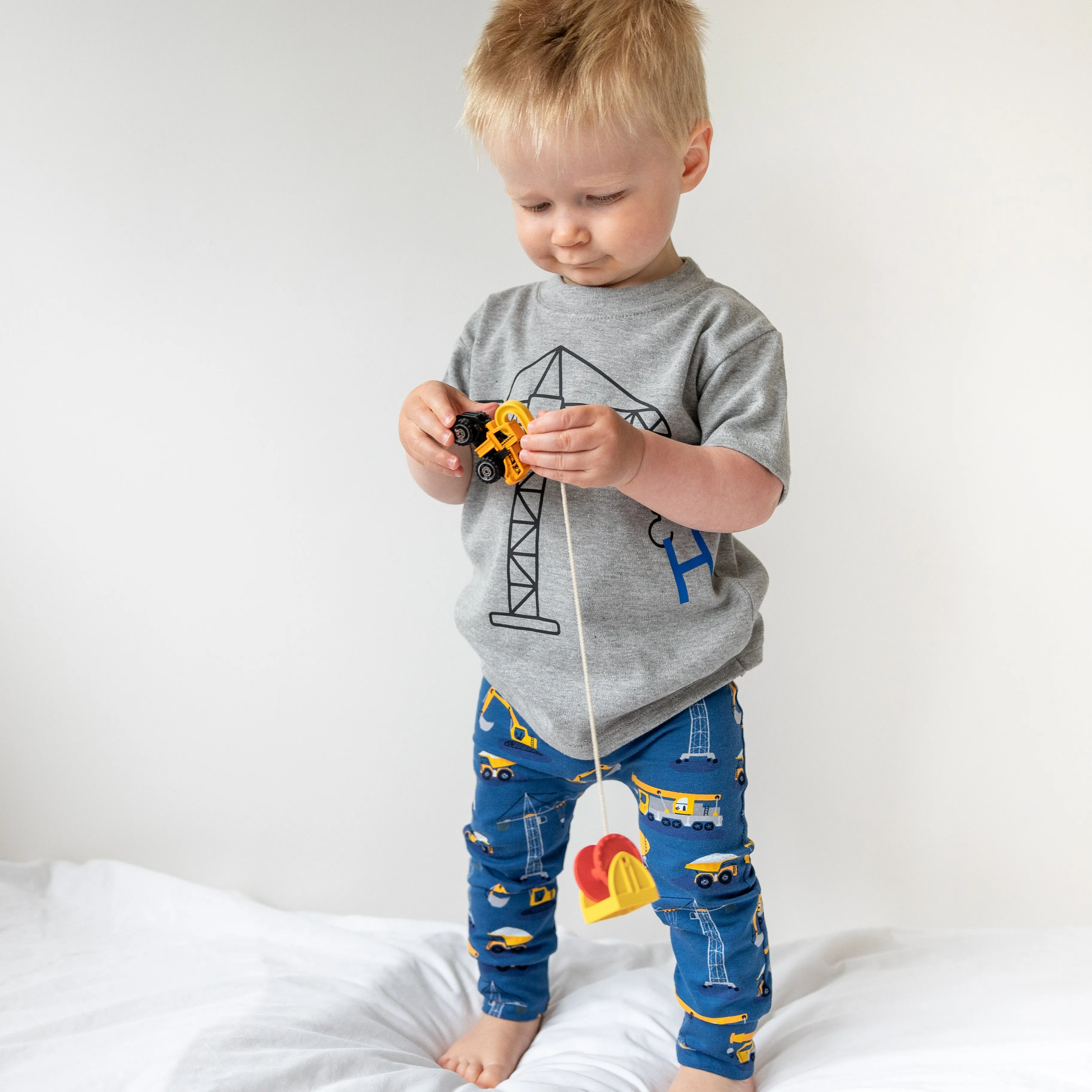 Personalised Grey construction T shirt