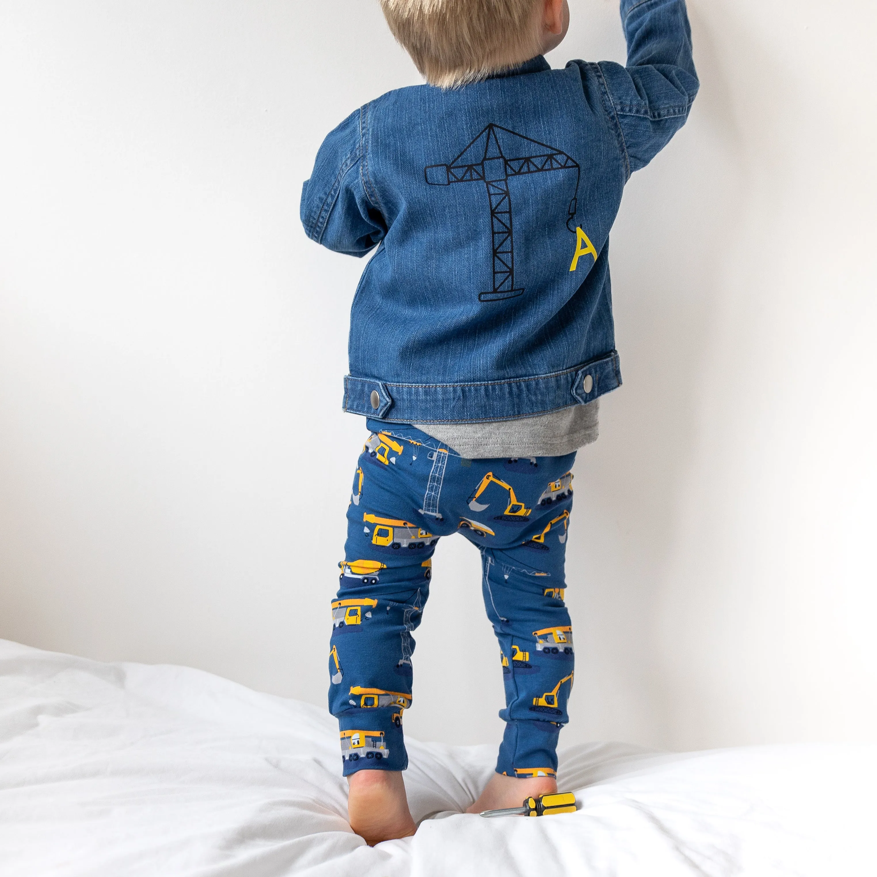 Personalised Grey construction T shirt