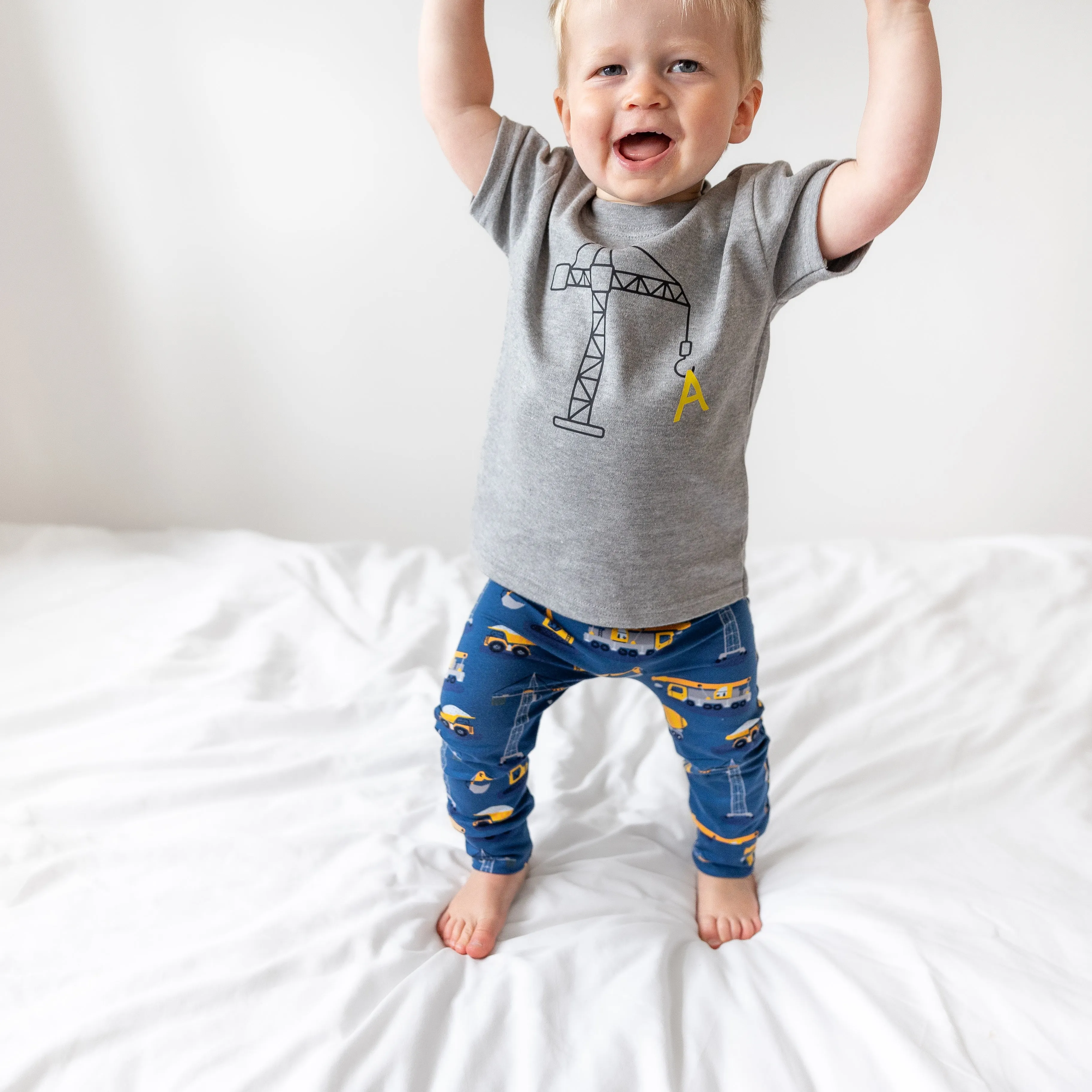 Personalised Grey construction T shirt
