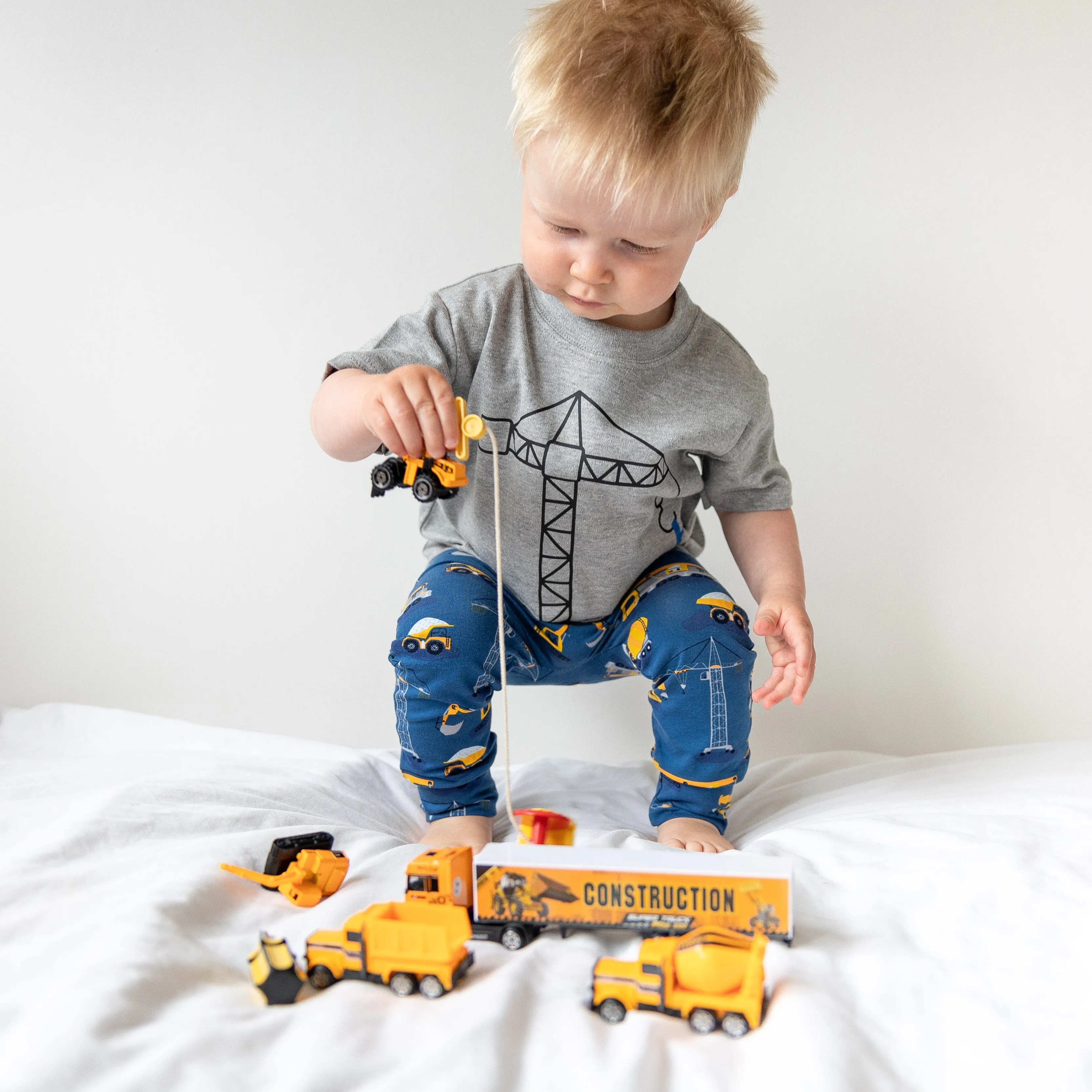 Personalised Grey construction T shirt