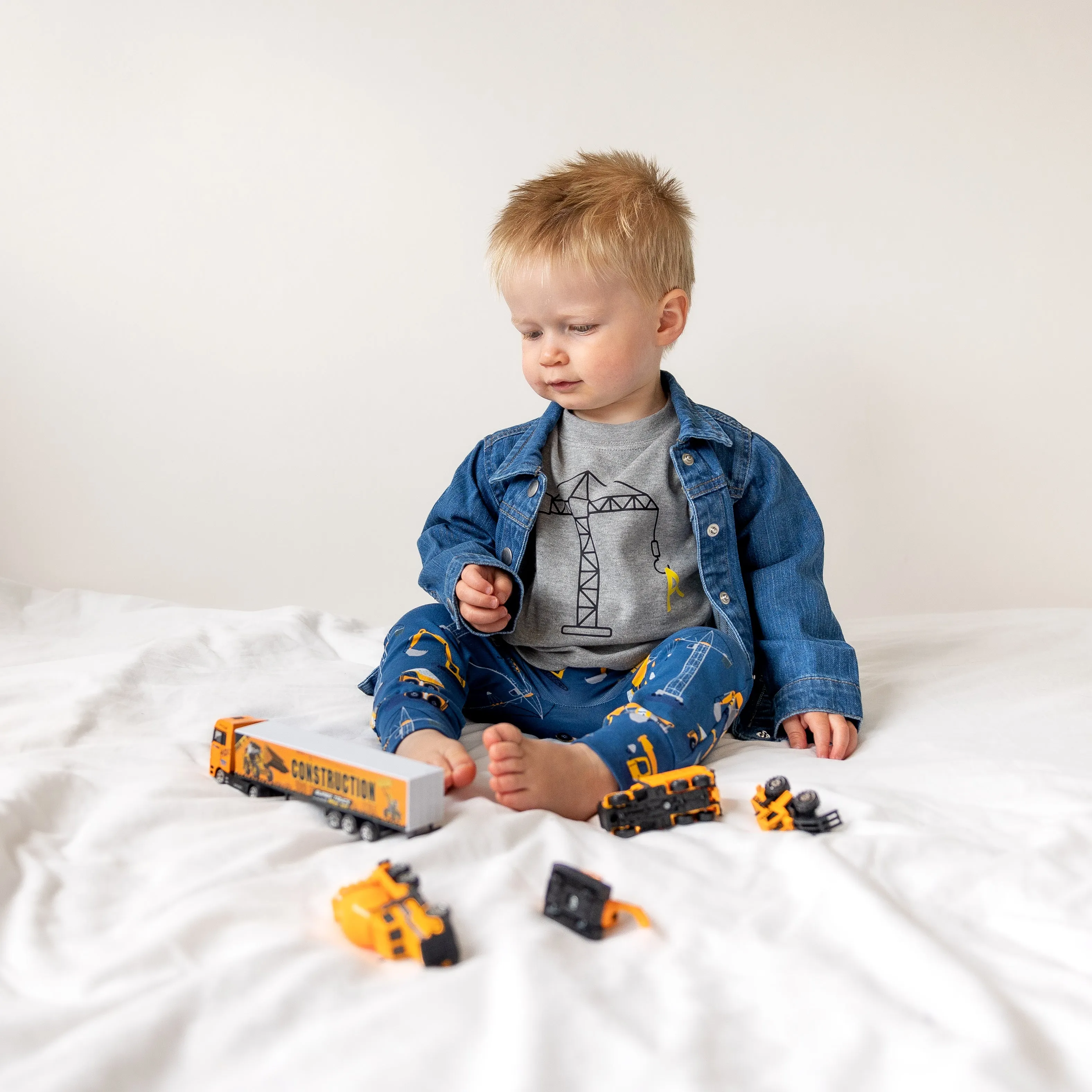Personalised Grey construction T shirt