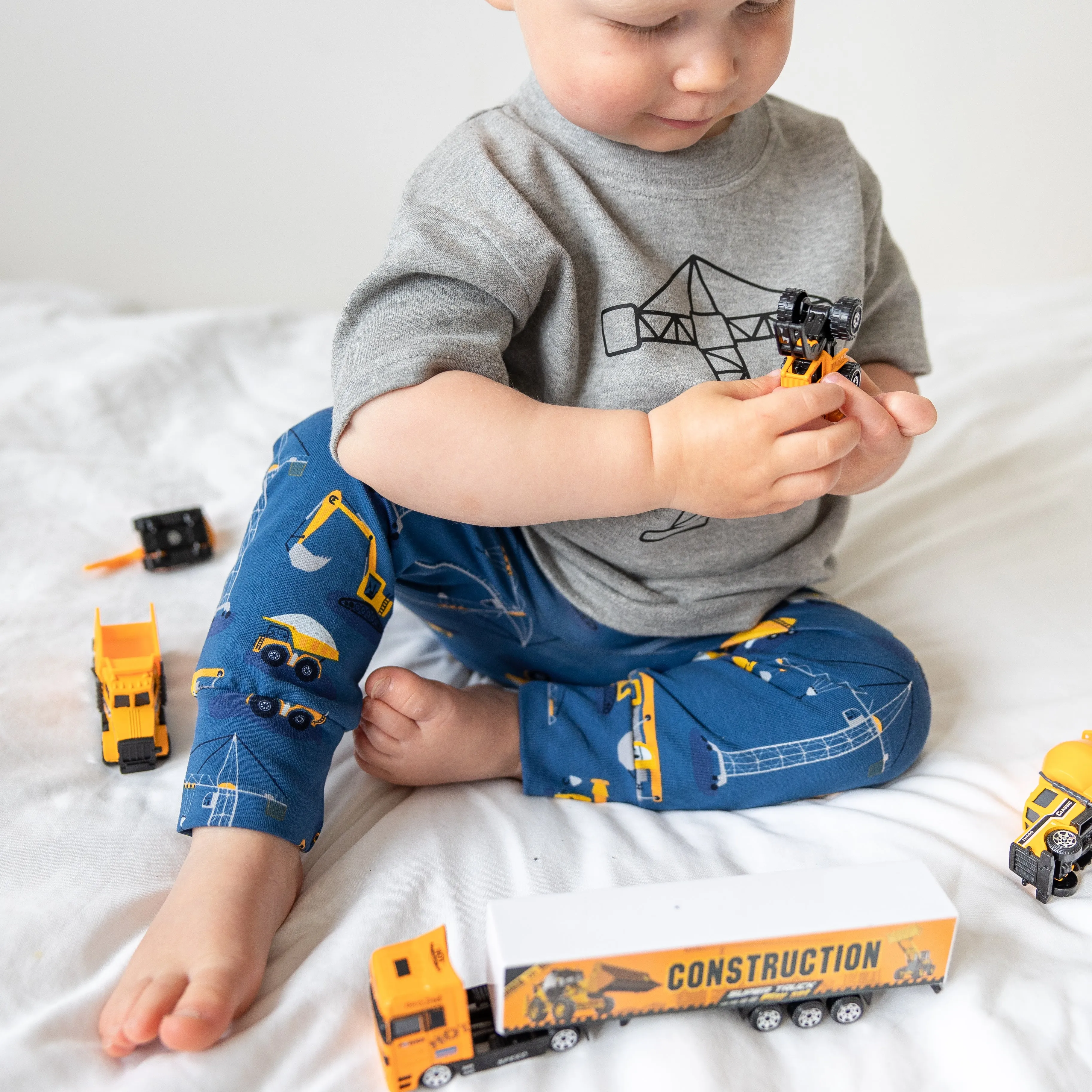 Personalised Grey construction T shirt