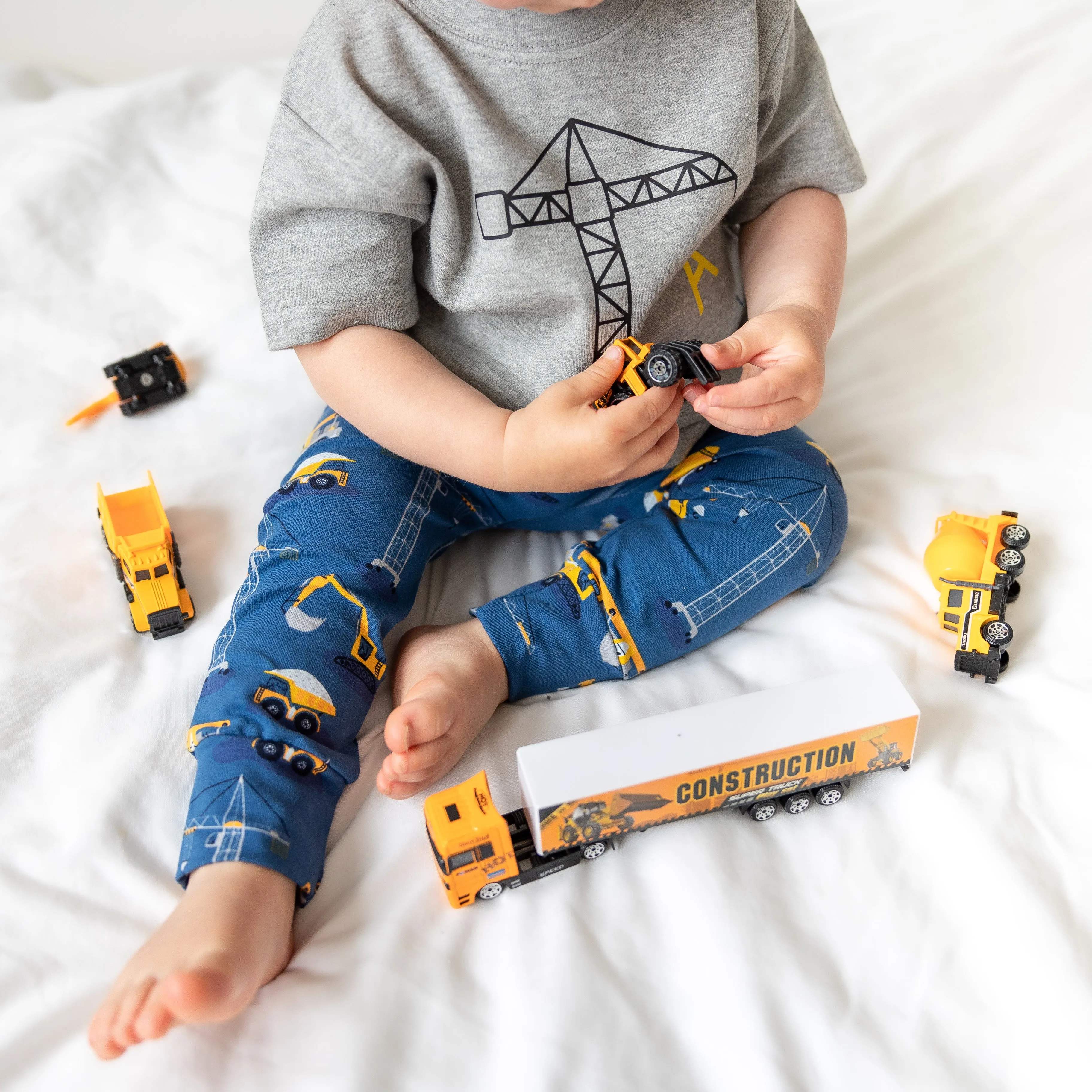 Personalised Grey construction T shirt