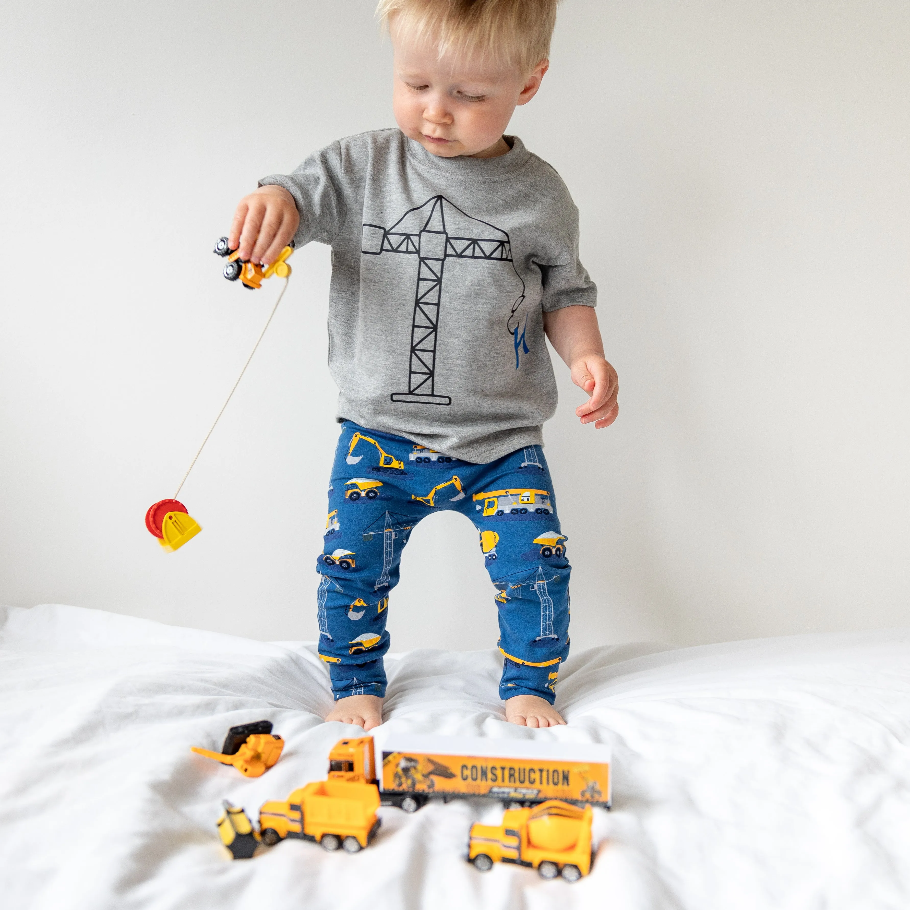 Personalised Grey construction T shirt