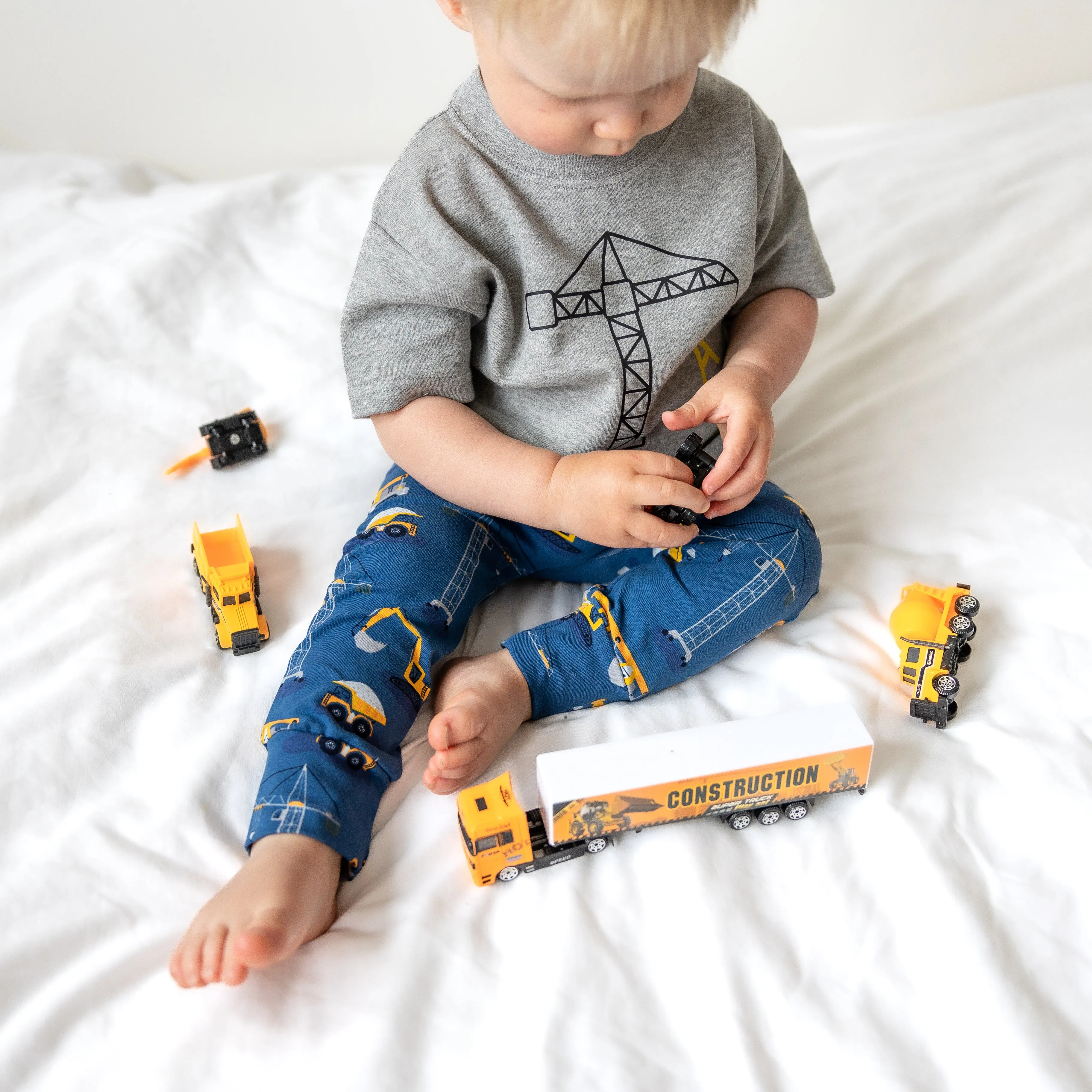 Personalised Grey construction T shirt