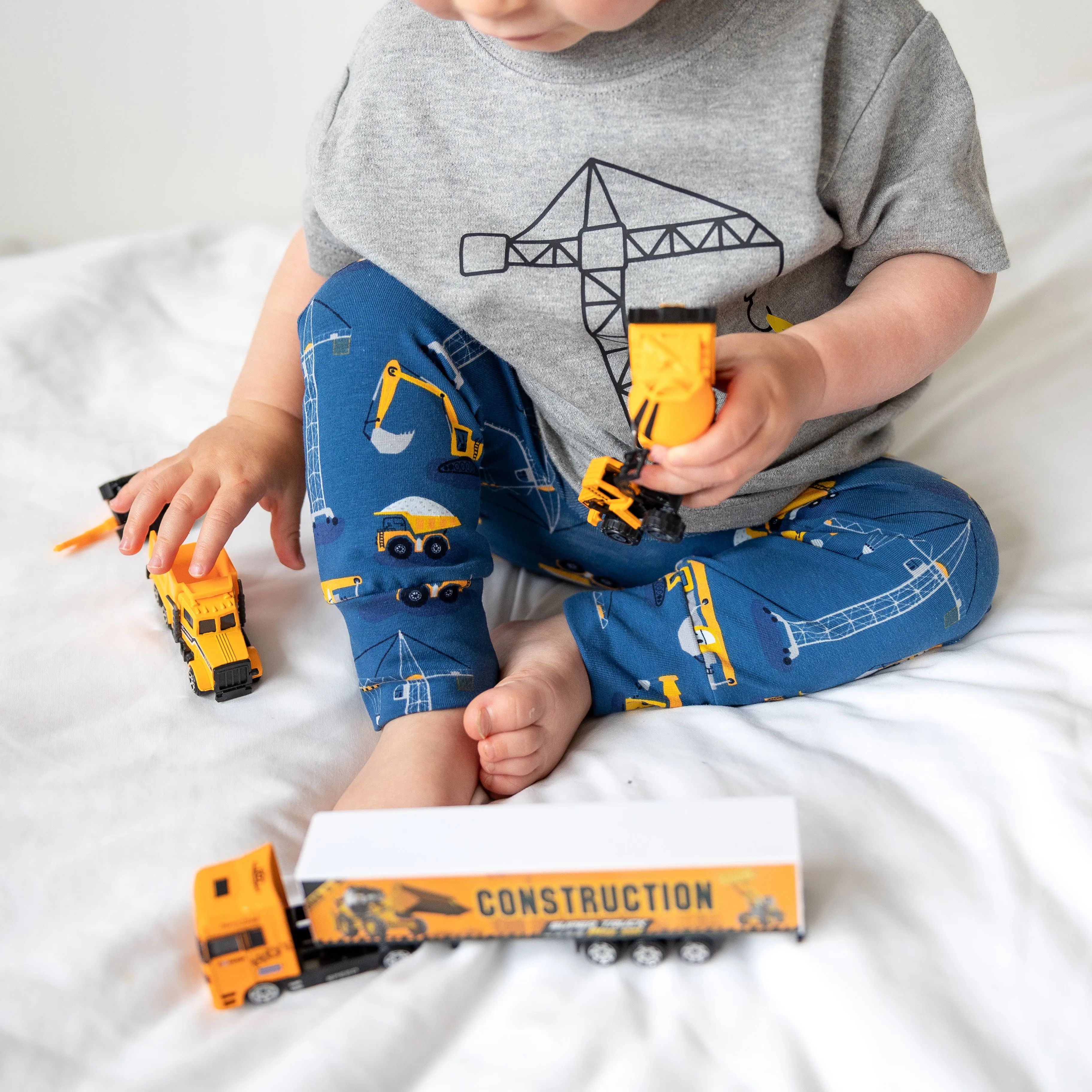 Personalised Grey construction T shirt