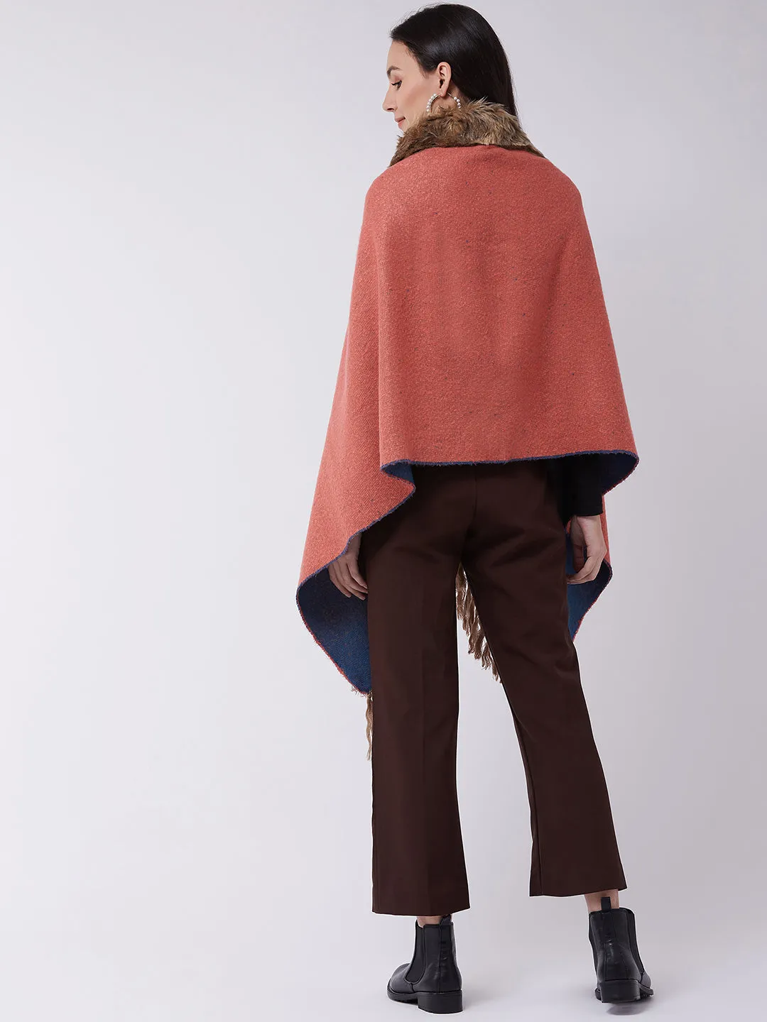 Pink-Blue Winter Cape