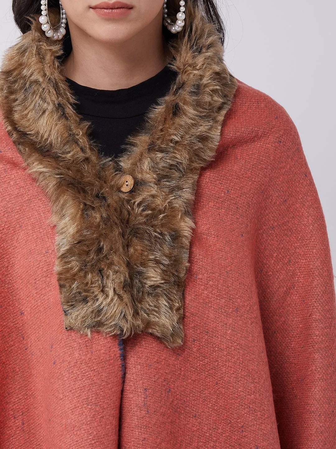 Pink-Blue Winter Cape
