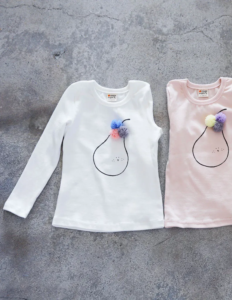 Pom-Pom Pear Blouse White