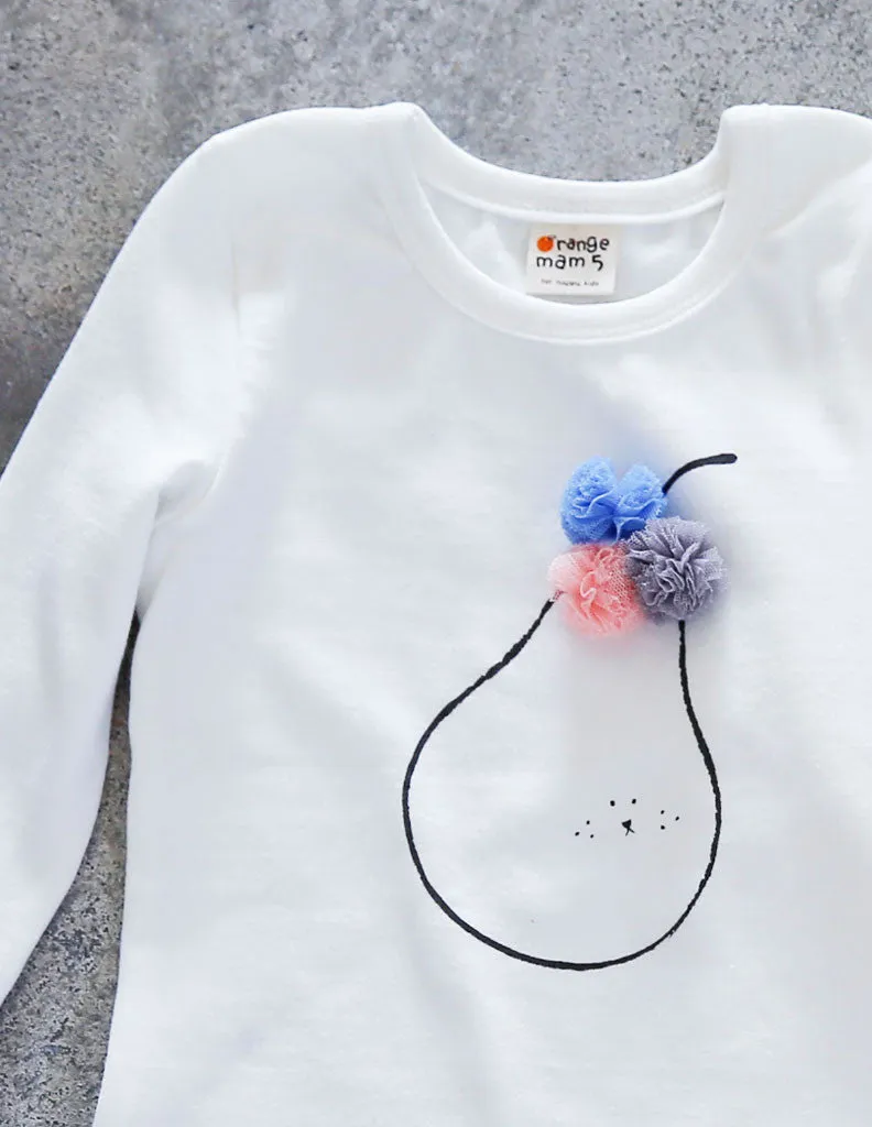 Pom-Pom Pear Blouse White