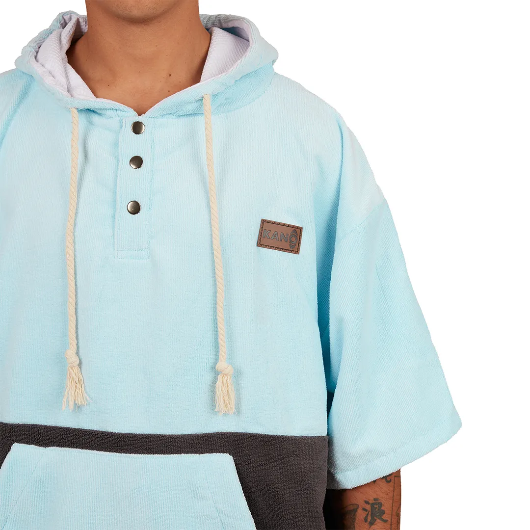 Poncho Terry Negro Celeste